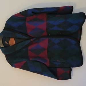 Woolrich Aztec Wool Blend Coat, Size Large